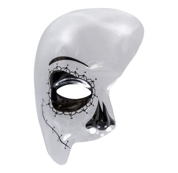 Carnival Toys Verkleedmasker Horrormasker Ooglap Transparant/zwart