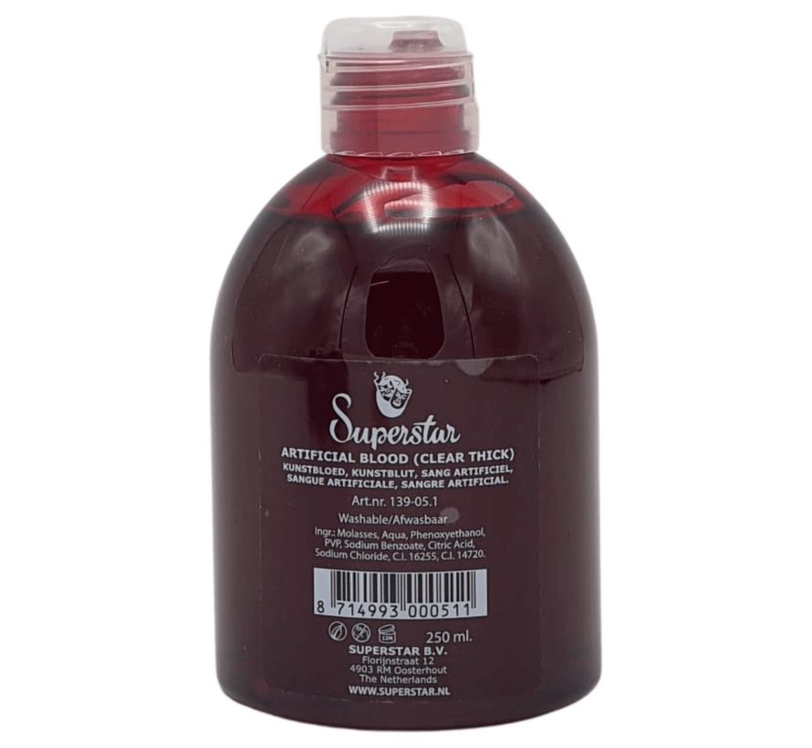 Fake Bloed Helder Rood Dik 250 ml