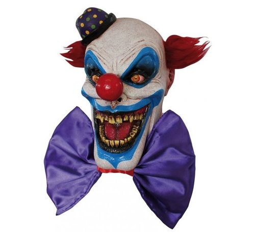 Ghoulish productions Masker Chompo the Clown voor volwassenen + Fake bloed