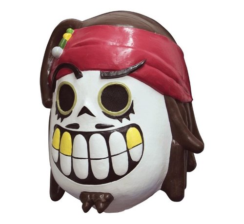 Ghoulish productions Masker Día de los Muertos Pirate voor volwassenen