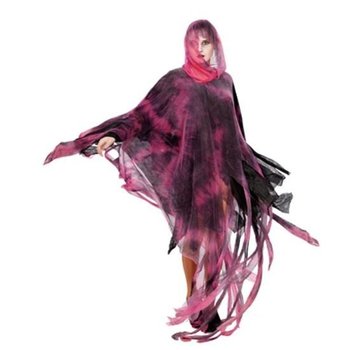 Zombie poncho rood (mt M/L)