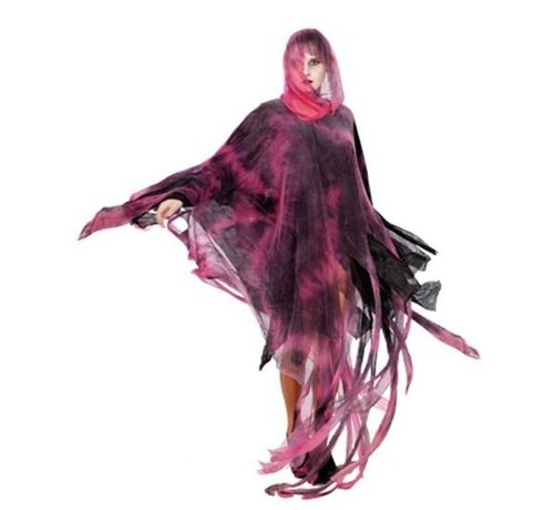 Zombie poncho rood (mt M/L)