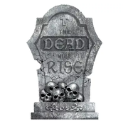 Amscan Decoratie grafsteen The dead will rise 56 Cm