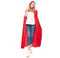 Cape met capuchon velours "Rood"