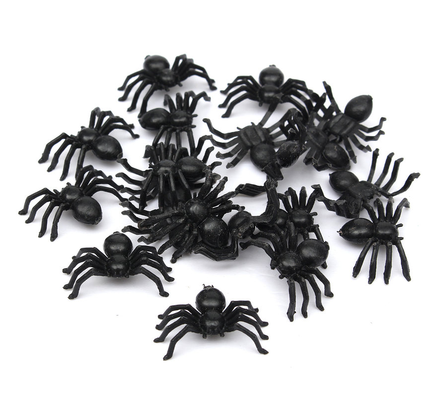Plastic Spinnen 100 stuks