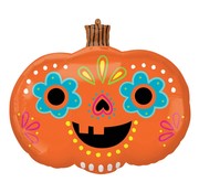 Anagram SuperShape Folieballon Day Of The Dead Pumpkin 60 X 58 Cm