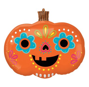 Anagram SuperShape Folieballon Day Of The Dead Pumpkin 60 X 58 Cm