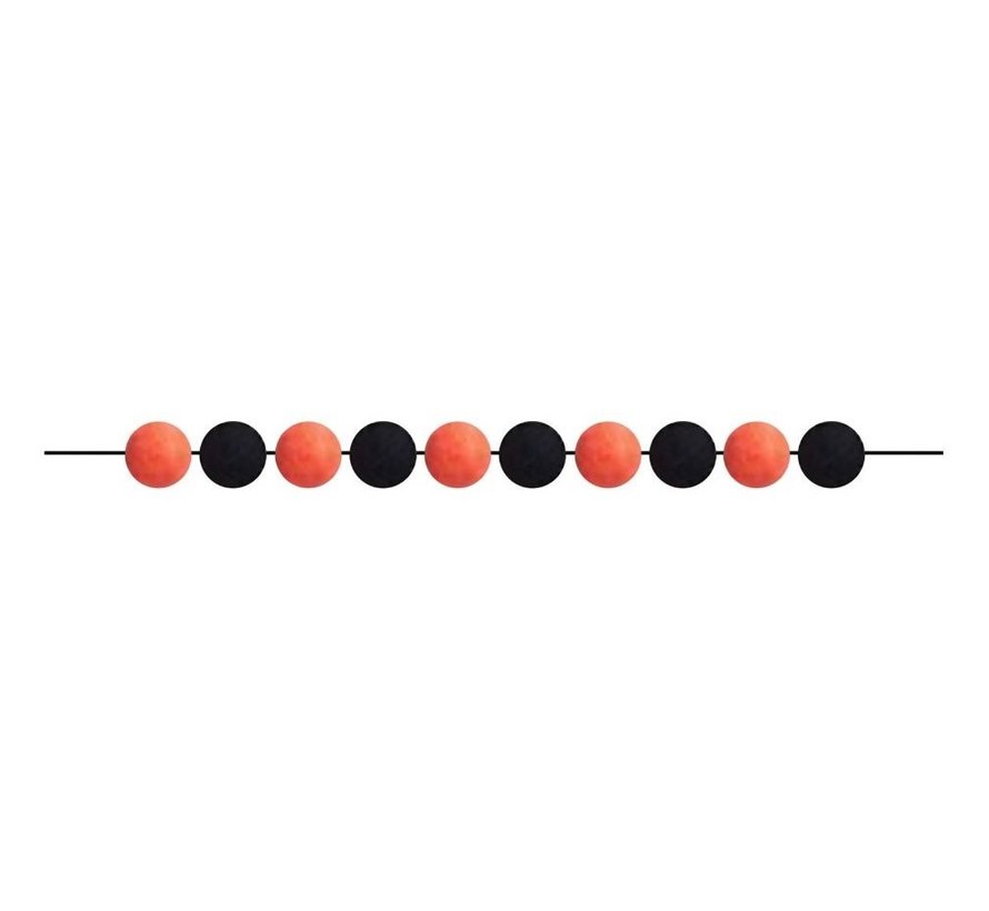 Decoratieslinger Pom Pom 3,29 Meter Oranje/zwart