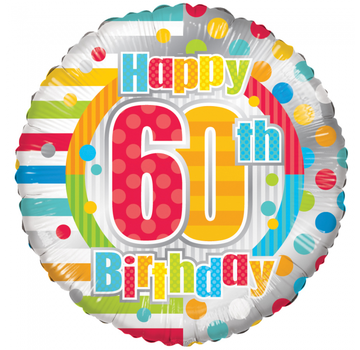 Conver USA Folieballon Happy 60th Birthday 45 cm