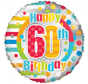 Folieballon Happy 60th Birthday 45 cm