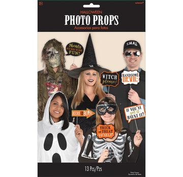 Amscan Photo Props Halloween 13 stuks