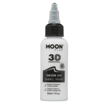 Moon Creations Moon-Glow NEON Fabric paint ( Textiel verf ) Wit  30 ml