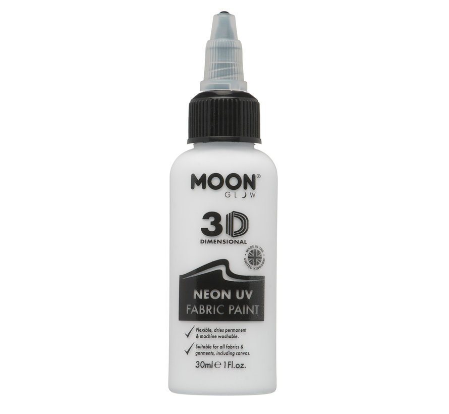 Moon-Glow NEON Fabric paint ( Textiel verf ) Wit  30 ml