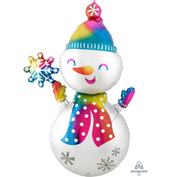 Anagram SuperShape Folieballon Satin Infused Snowman 78 X 139 Cm