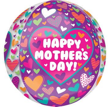 Anagram Orbz Folieballon Happy Mother's Day! Paars 38 X 40 cm