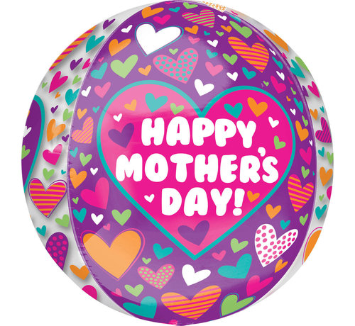 Anagram Orbz Folieballon Happy Mother's Day! Paars 38 X 40 cm