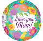 Orbz Folieballon Tropical Flowers Love You Mom! 38 X 40 cm