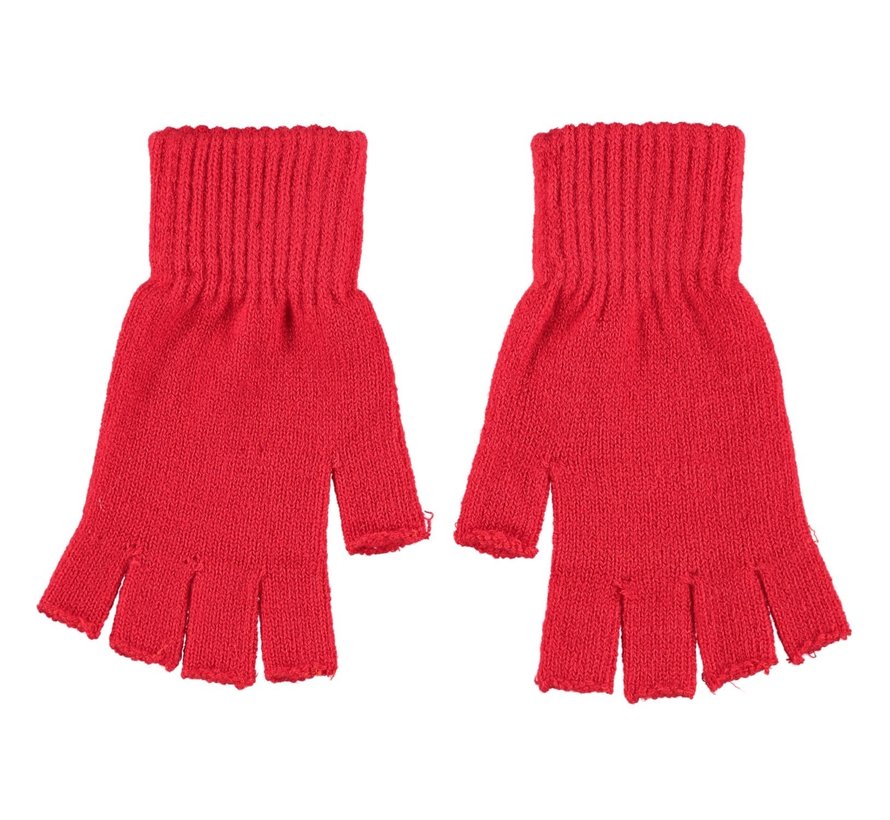Vingerloze  handschoenen Rood