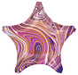 Folieballon Marblez "Purple star" 45 cm