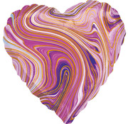 Anagram Folieballon Marblez "Purple Heart" 45 cm