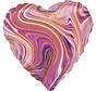 Folieballon Marblez "Purple Heart" 45 cm