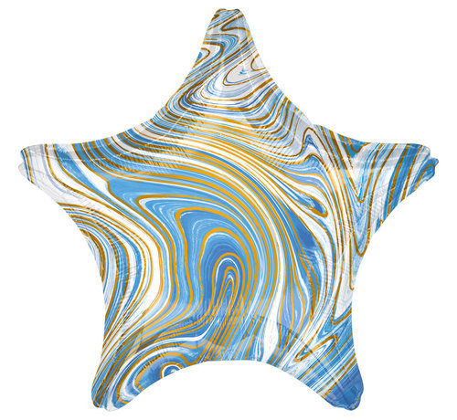 Anagram Folieballon Marblez "Blue Star" 45 cm