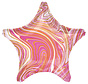 Folieballon Marblez "Pink Star" 45 cm