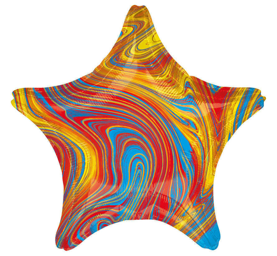 Folieballon Marblez "Colorful Star" 45 cm