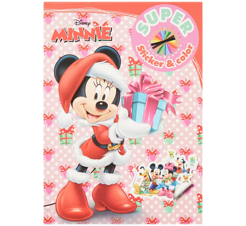 Disney Kerst Super Sticker & Color Kleurboek "Minnie"