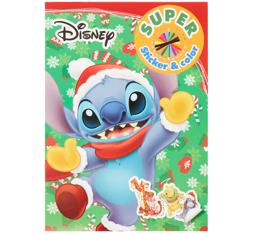 Disney Kerst Super Sticker & Color Kleurboek