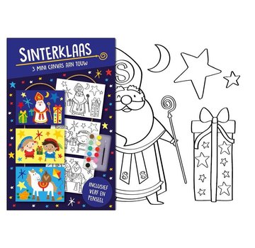 Wins-Holland B.V. 3 Mini canvas Sinterklaas