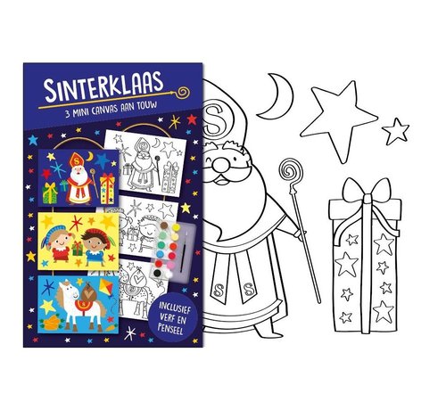 Wins-Holland B.V. 3 Mini canvas Sinterklaas