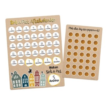 Folat Sinterklaas Aftelkalender met Stickers Welkom Sint & Piet