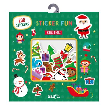 Ballon Stickerfun Kerstmis met 200 Stickers