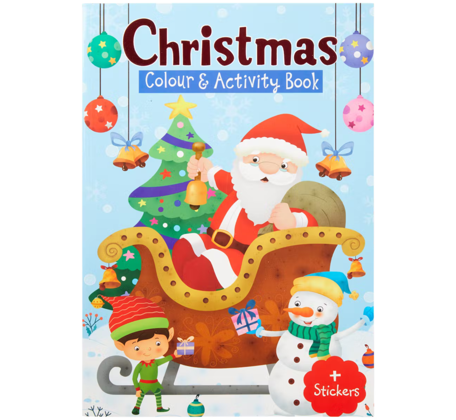 Kerst kleur- en activiteitenboek + stickers