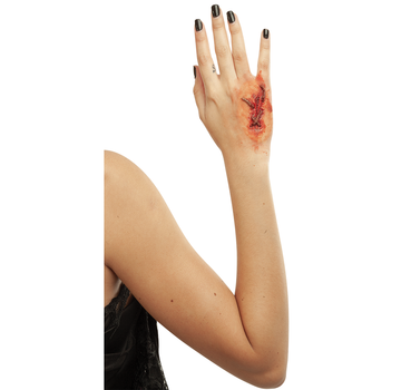 Ghoulish productions Ghoulish Latex Hand Wond ( Manded ) + Huidlijm & Fake bloed