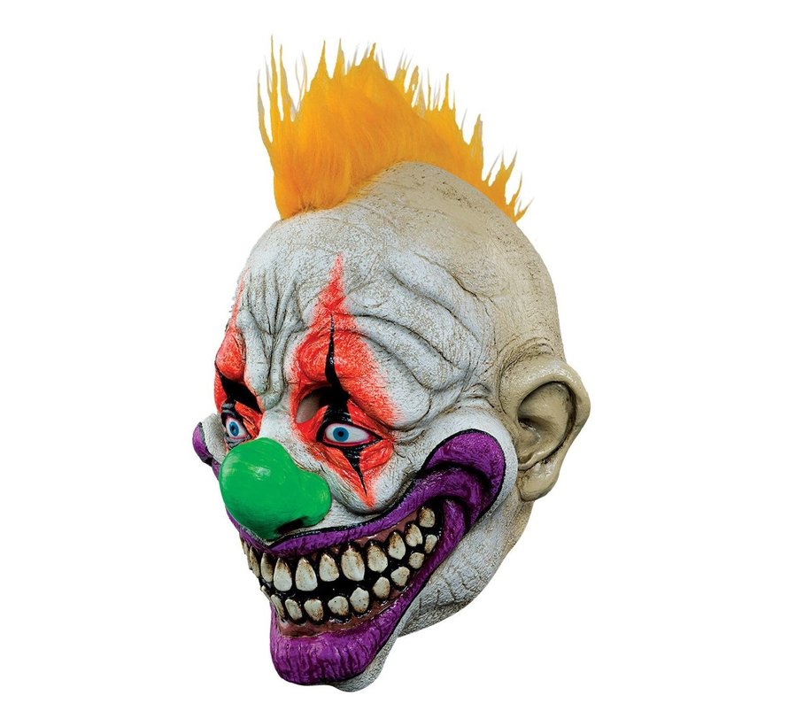 Masker NEON Mombo the Clown voor volwassenen + Fake bloed
