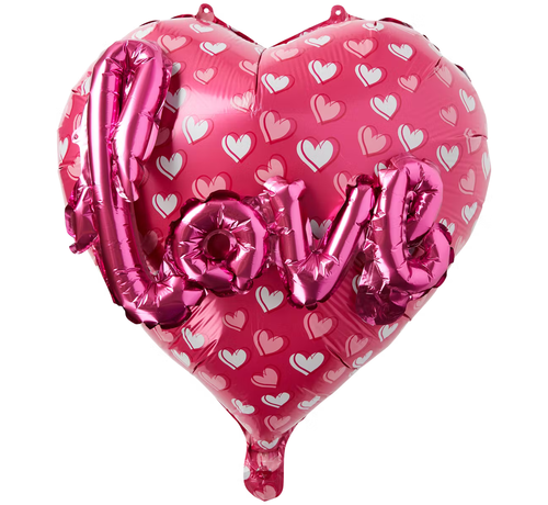 Joni's Winkel Folieballon hart "Love" 45 cm