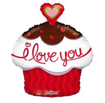 Conver USA Folieballon "I love you cupcake" 45 cm