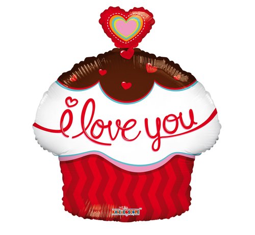Conver USA Folieballon "I love you cupcake" 45 cm