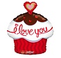 Folieballon "I love you cupcake" 45 cm