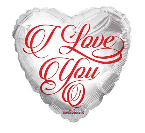 Conver USA Folieballon "I Love You White" 45 cm