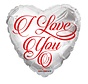 Folieballon "I Love You White" 45 cm