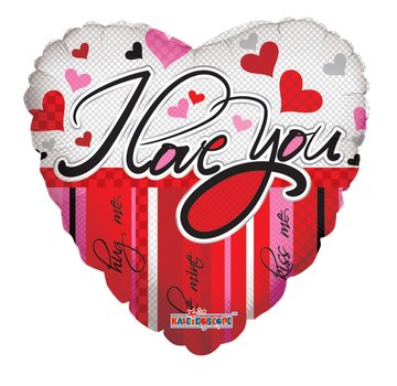 Conver USA Folieballon "I Love You Lines & Hearts" 45 cm