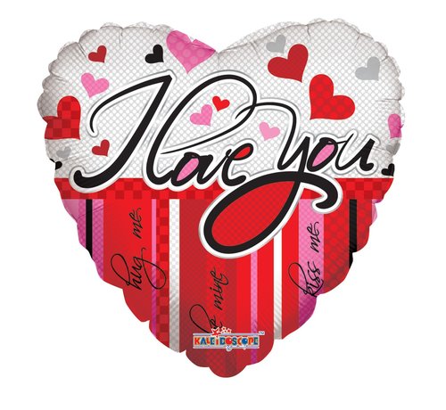 Conver USA Folieballon "I Love You Lines & Hearts" 45 cm