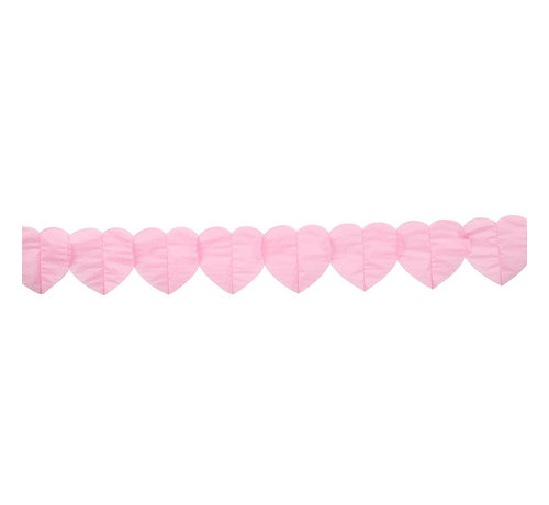 Globos Europe Slinger roze hartjes 6 meter