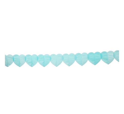 Globos Europe Slinger Licht blauw hartjes 6 meter