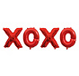 Ballonnen set "XOXO" rood  +/- 40 cm