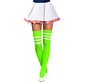 Cheerleader Kniekousen Neon Groen/Wit