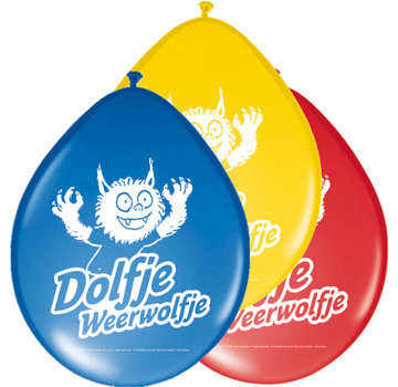 Folat Ballonnen Dolfje Weerwolfje 8 stuks 30 cm